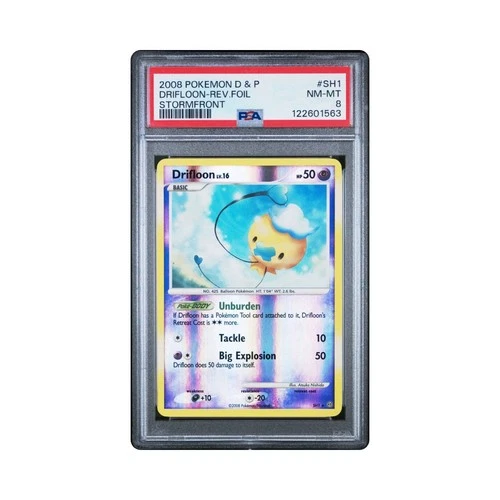 2008 Pokémon Drifloon D & P STORMFRONT #SH1 Reverse Foil Secret RARE | PSA 8