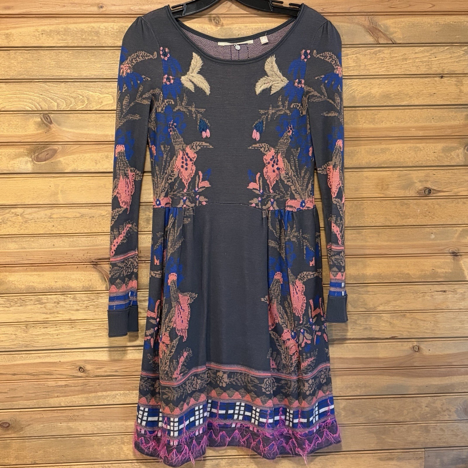 Anthropologie Knitted & Knotted Petalblush Silk Blend Sweater Dress Size XS
