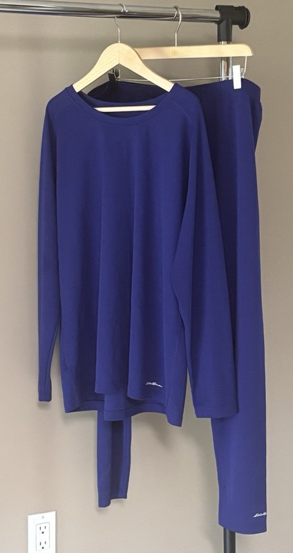 Eddie Bauer Outdoor Women’s Polyester Base Layer Set-2XL-Royal Blue
