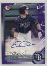 2022 Bowman Paper Prospect Purple Border 233/250 Erik Ostberg #PPA-EO Auto 0w1z