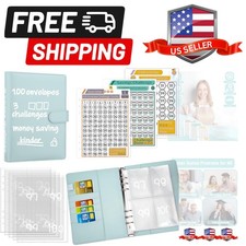 100 Envelopes Money Saving Challenge Binder, Savings Challenges Book with Env...