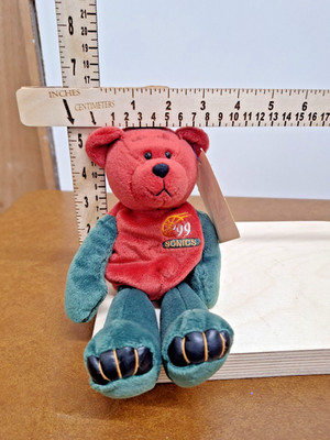 Limited Treasures 1999 NBA Seattle Sonics Gary Payton Plush Bear 9'' Red & Green
