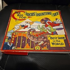 The Big Top Circus Printing Set By SMECo. Superior Set No 4750 Vintage 1930/40's