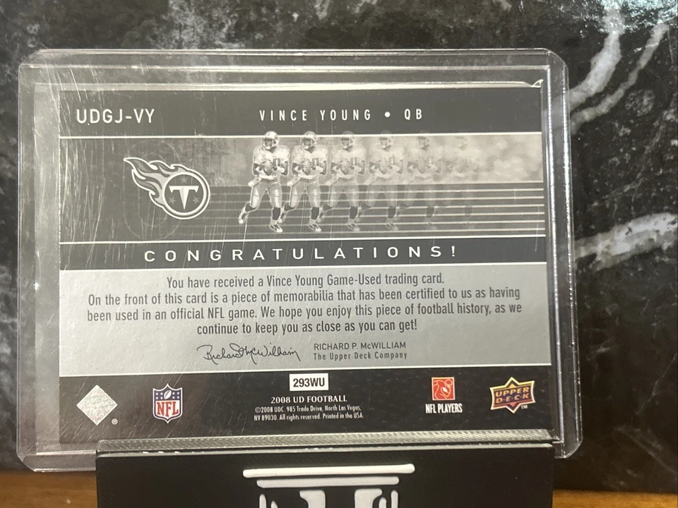 🔥2008 Upper Deck UD Game Jersey Vince Young #UDGJ-VY Texas Longhorns🔥 - Image 2 of 2