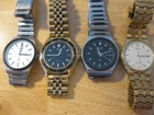 LOT OF 4 SEIKO SQ 1970S VINTAGE QUARTZ MENS WATCHES VGC FOR REPAIR NICE PROJECTS