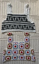 Lot of 2 Women's Shein Crochet Crop Tops Size L