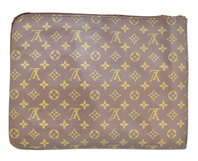St Auth Louis Vuitton Porte Documents 38 Clutch Bag Monogram Canvas