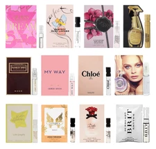 12 Women's Perfume Vial Samples with Organza Bag Lot Brand New, Ideal for Travel