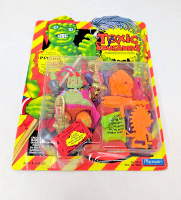 NEW Playmates Toxic Crusaders Psycho Action Figure Glow-in-the-dark w/Weapons