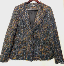 KARL LAGERFELD PARIS Womens Jacket /Blazer Long Sleeve Wool Blend Size 12