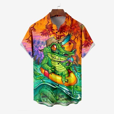 Mr Crocodile Retirement Vacation Short Sleeve Shirt