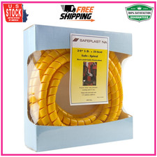 Pre-Cut Spiral Wrap Hose Protector 1.0 OD 25 Length Yellow