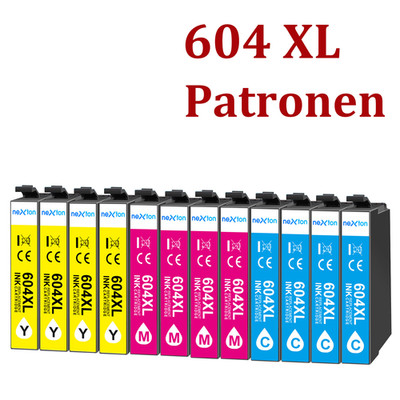 1-12er Patronen für Epson 604 XL XP-3200 2200 4200 2205 3205 4205 WF-2930 2935