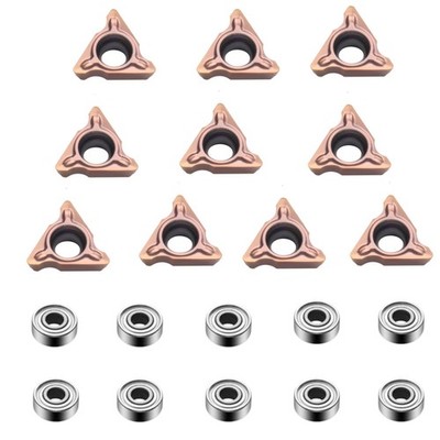10Pcs Carbide Turning Indexable Inserts for Air Chamfer Tool, Pneumatic Chamferi