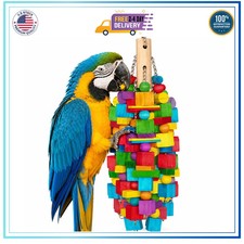 20 inch XL Natural Wood Bird Chew Toy for Macaws Cockatoos Large Parrots 1.65 lb