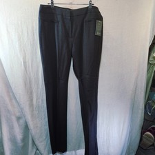 NWT MNG SZ 10 Charcoal Wool Blend Slim Fit  Pant Career Minimalist 