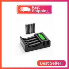 POWEROWL Rechargeable AAA Batteries PRO w/ 4 Bay Charger, High Capacity 1100mAh,