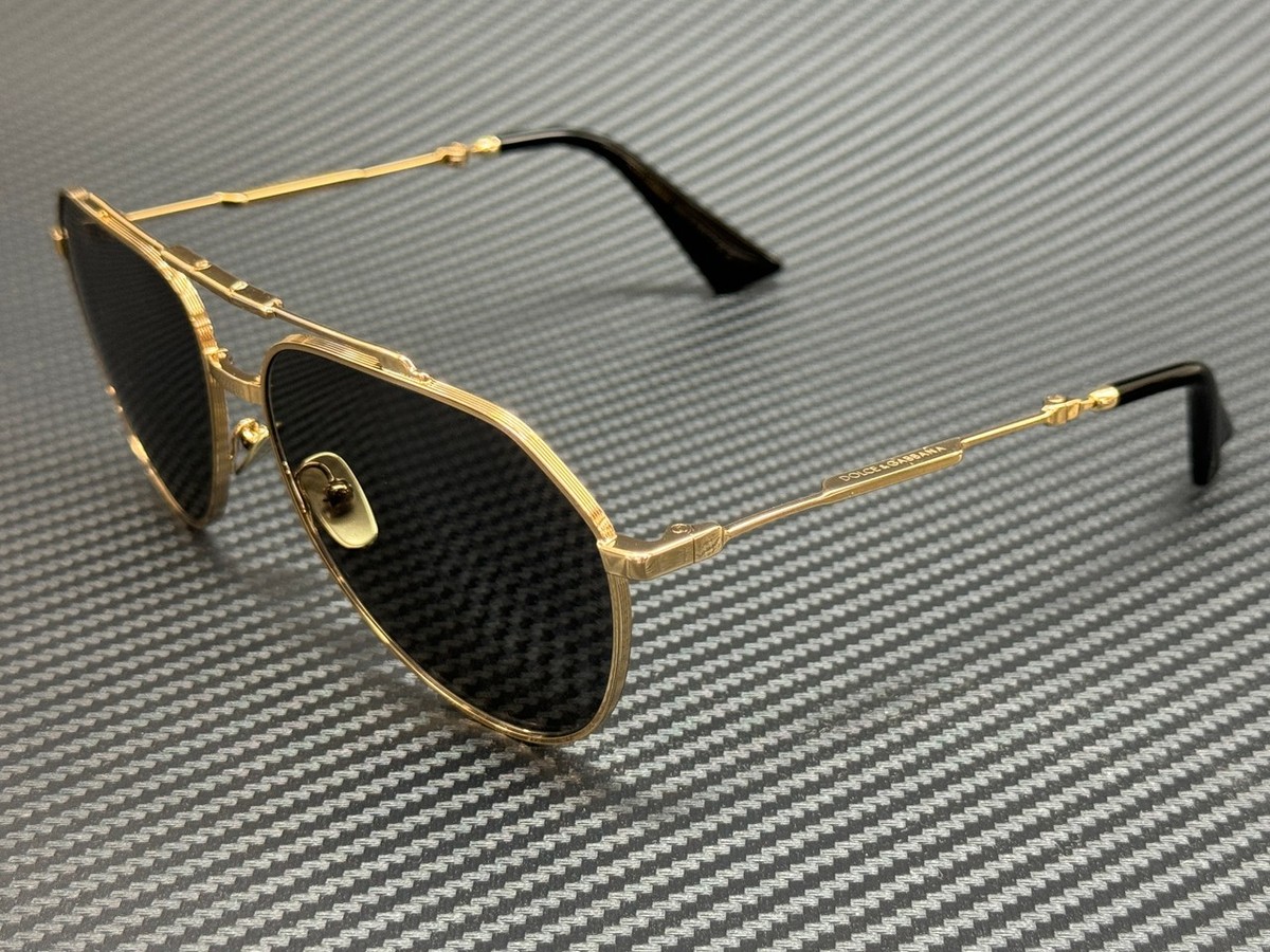 DOLCE & GABBANA DG2302 02 R5 Gold Grey Unisex Folding 60 mm