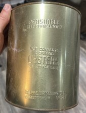 Oyster Can Ralph E Watson Oyster Co.  Gallon Pail Chincoteague, Virginia VA 283