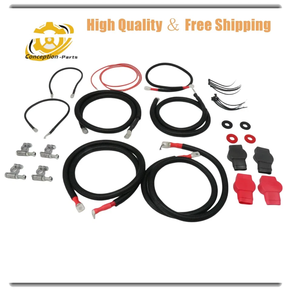 Kit de cables de batería diésel de 7,3 L para Ford Superduty F250/F350/Excursion 1999-2003 Foto 3 de 4