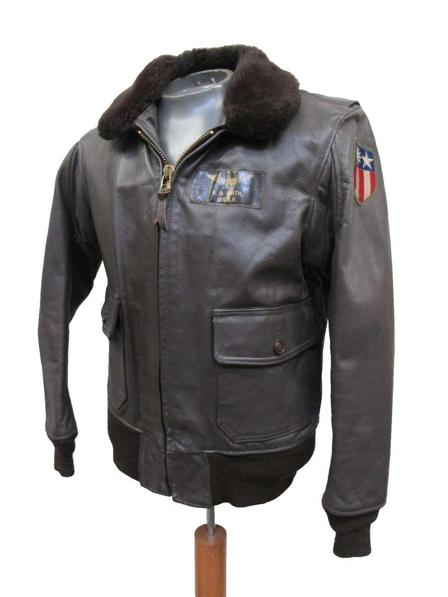 Vietnam Era US Navy Leather Flyers Jacket G-1 1970 Named w/ CBI