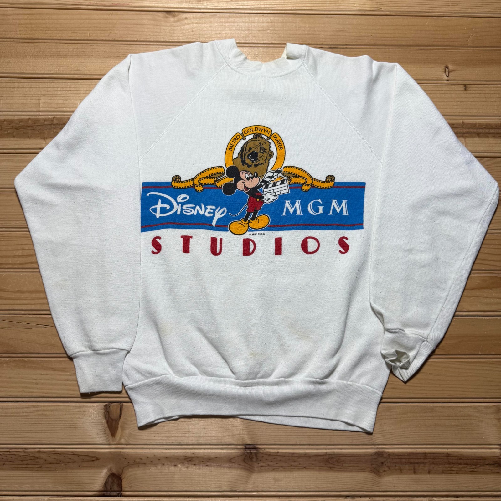 Vintage 1987 Disney MGM Studios Mickey Mouse Pullover Sweatshirt USA - Medium
