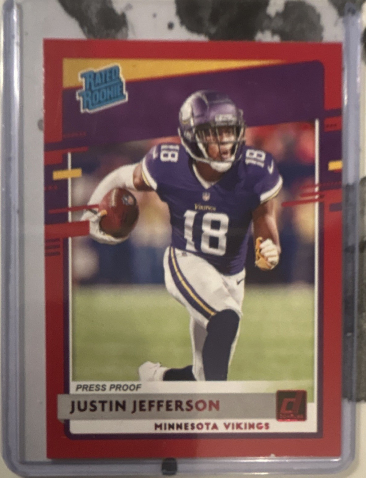 Panini Donruss 2020 Rated Rookie Press Proof Red Justin Jefferson #313 NFL