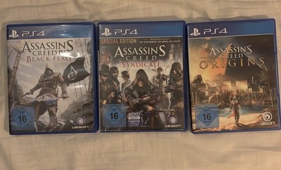 Assassin's Creed Black Flag, Syndicate, Origins PS4