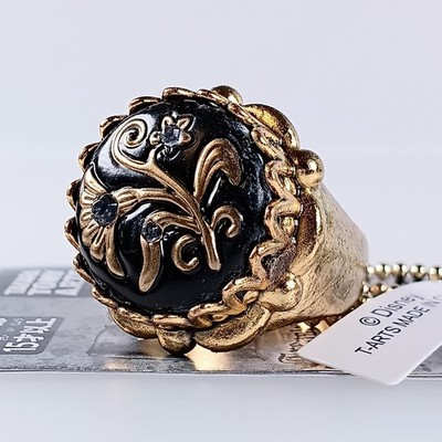 Onyx Flower Ring Pirates of the Caribbean Jack Sparrow Treasure