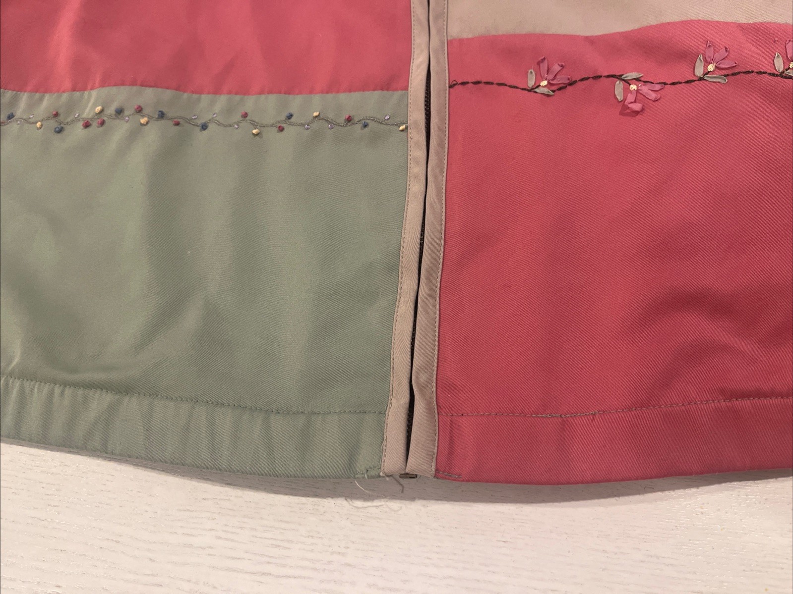 VTG Womens Patchwork Embroidered Button Jacket Co… - image 13