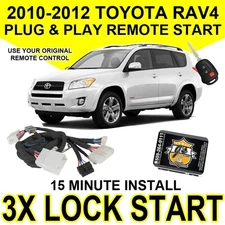 Js Alarms 2010-2012 Toyota RAV4 3x Lock Remote Starter Plug & Play Install TO10