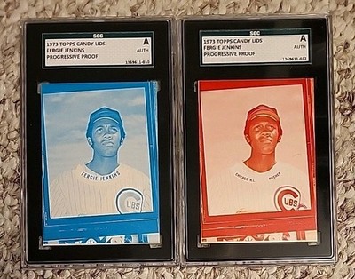 FERGIE JENKINS  1973 Topps Candy Lids  Progressive Proofs x3 SGC & Topps Vault