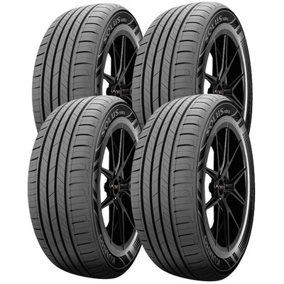 (QTY 4) 215/60R17 Kumho Solus HS63 96H SL Black Wall Tires