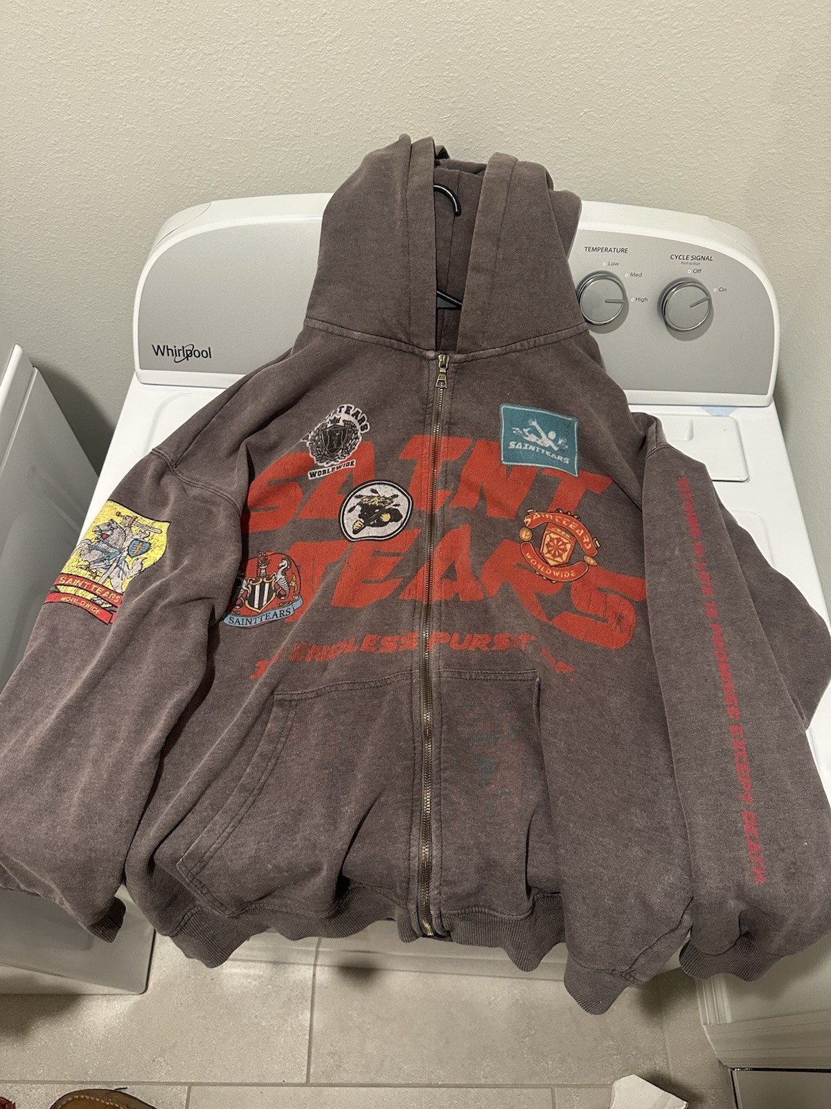 Denim Tears Saint Michael Zip Up Hoodie Size Medium