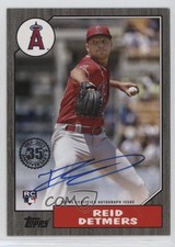 2022 Series 2 1987 Topps Baseball Black 176/199 Reid Detmers #87BA-RD Auto b9e