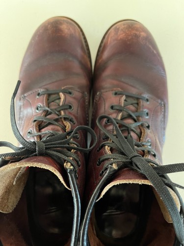 Red Wing Beckman Boots Heritage 9011 Size 9.5D MADE IN USA Shoes Black Cherry - Picture 7 of 12