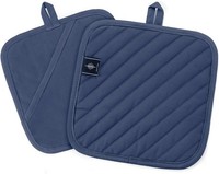 Topflappen Baumwolle Anti-Rutsch 20X20Cm KüChenzubehöR 2Er Set Blau