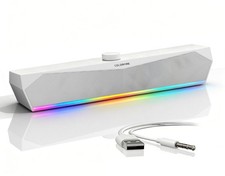 Gaming Soundbar,Computer SoundBar for PC,USB Speakers,RGB Touch Lights,USB