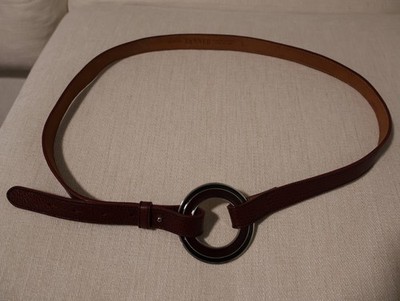 Tanner Leather Belt Large Cherry Brown