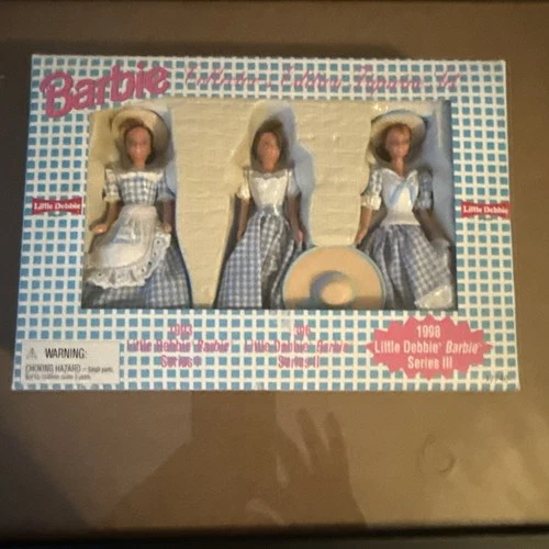 Barbie Little Debbie Collectors Edition 3 Figurine Set 1993 1996 1998 In Box VTG