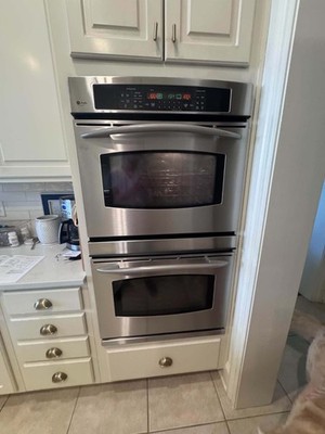 GE Profile Double Built-In Electric Convection Wall Oven Touch Digital Silver
