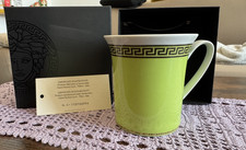 Versace Rosenthal Tazza Manico Ikarus Verde Medusa Vintage Scatola Certificato