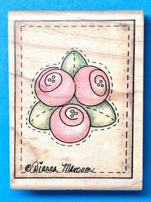 TRIO FLOWER PATCH  by Dianna Marcum 2000 E-4328 STAMPASSIONS spring garden card