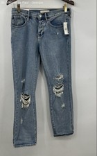 Pacsun Boyfriend Distressed Blue Jeans Women's Size 25 Lightwash NWT