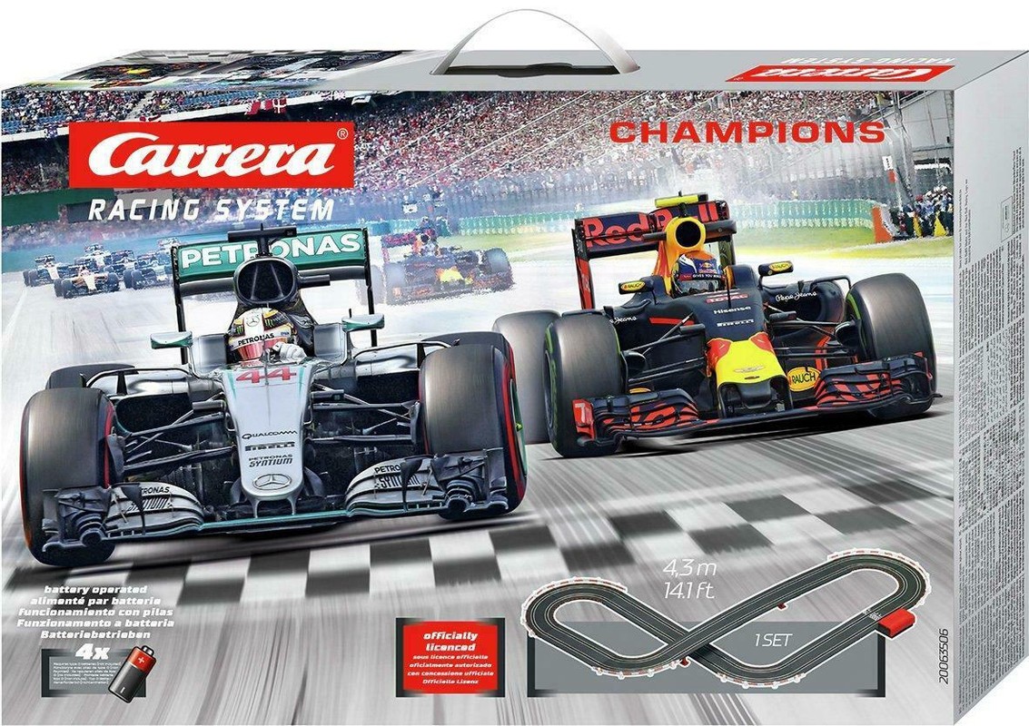 Circuit de course Carrera 4,3 m avec manettes de vitesse pour duels F1