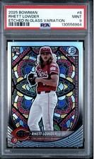 2025 Bowman - Rhett Lowder #6 Etched in Glass Variation (RC) PSA9