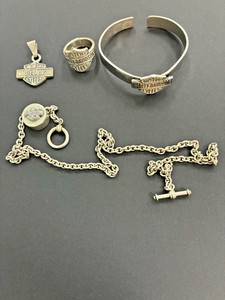 Vintage Harley-Davidson Sterling Silver Jewelry. Unfurbished Early Pieces.