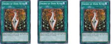 Sword of Dark Rites - GLD4-EN042   3 X Common Limited Ed Mint/NM Yugioh
