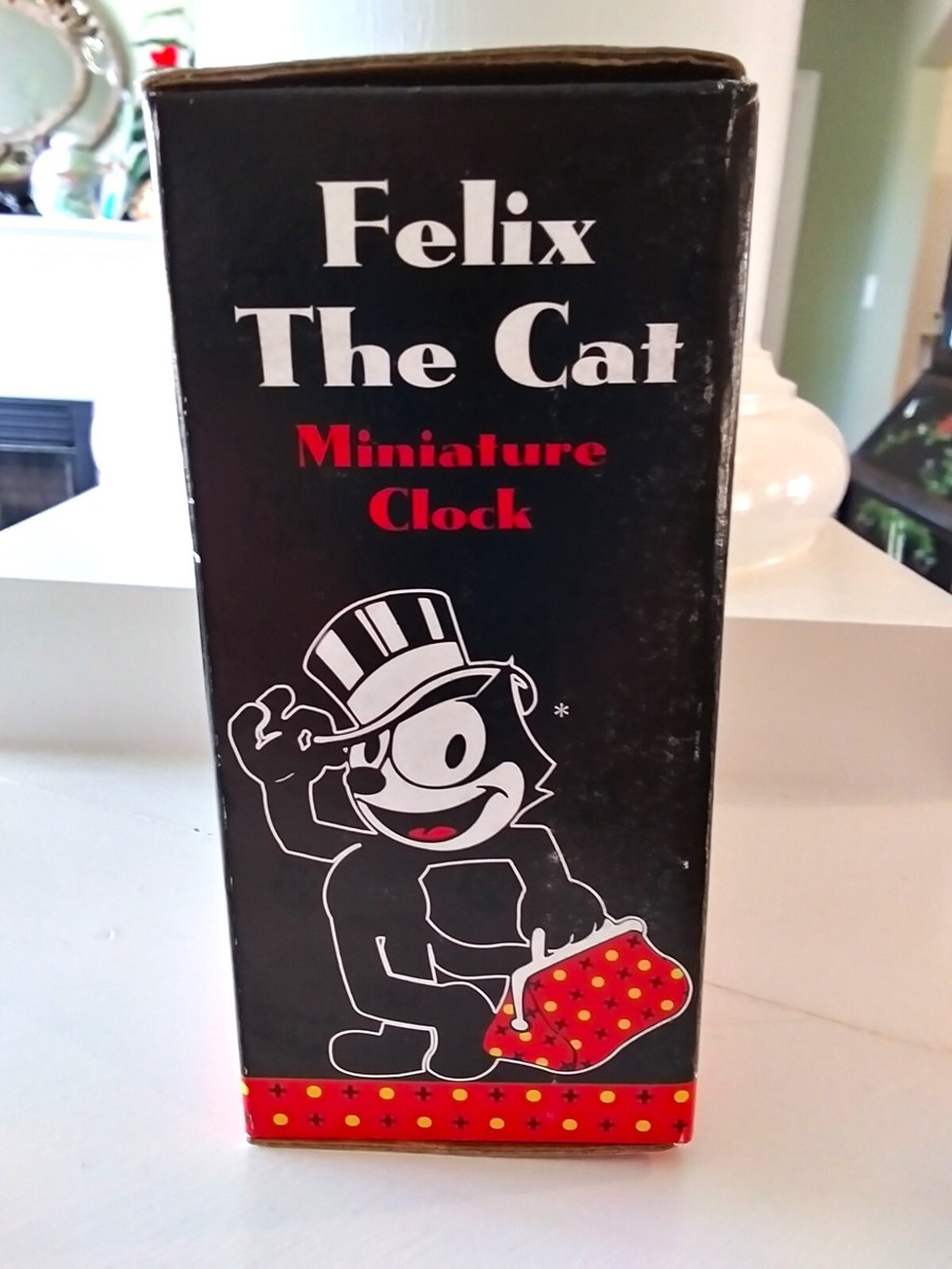 RARE Fantasma FELIX THE CAT Miniature Clock - MIB - WORKS ! NEW
