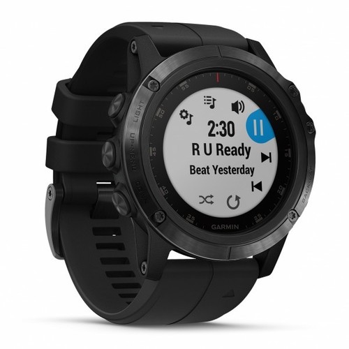 Garmin fenix 5X Plus GPS Watch Sapphire Black with Black Band and US TOPO Maps - Zdjęcie 4 z 6